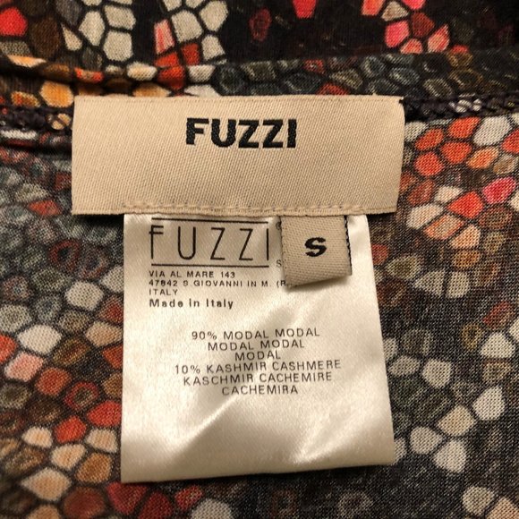 New Fuzzi Gaultier Jersey Kimono Cardigan Jacket Stretch Jersey Drape Top Print - Picture 5 of 8